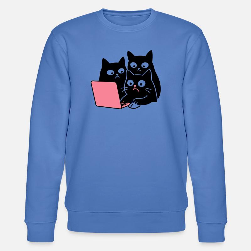 Cute Catcontent - Stanley/Stella Unisex Bio-Sweatshirt CHANGER  - Blau