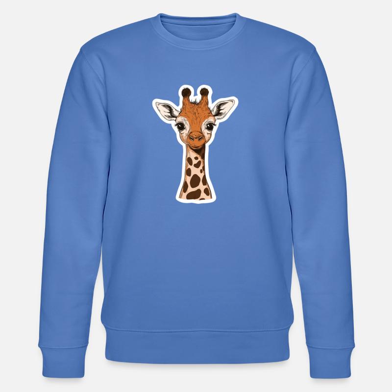 Giraffe - Stanley/Stella Unisex Bio-Sweatshirt CHANGER  - Blau