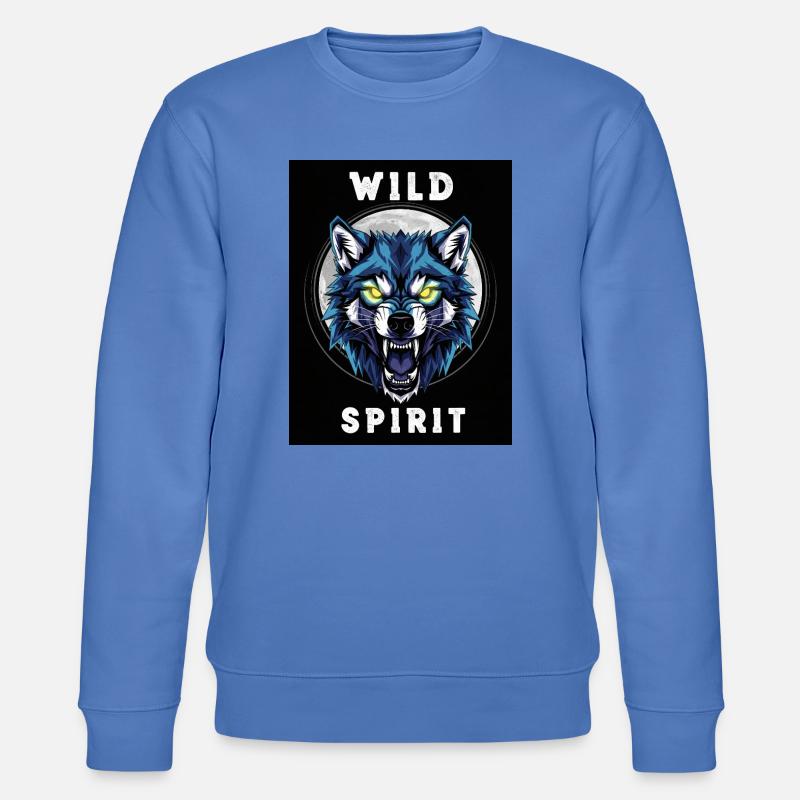 Wild Wolf Ghost Dinosaur Design - Sweat bio CHANGER Stanley/Stella Unisexe - bleu