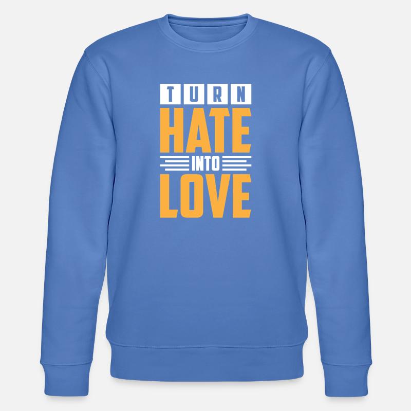 Transformative, hasserfüllte bis liebevolle Designs - Stanley/Stella Unisex Bio-Sweatshirt CHANGER  - Blau