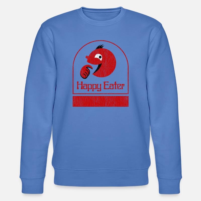 Happy Eater Design Distressed - Stanley/Stella Unisex Bio-Sweatshirt CHANGER  - Blau