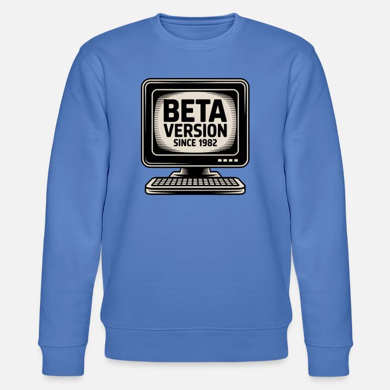 Retro Computer Beta Version Design - Stanley/Stella CHANGER Unisex Organic Sweatshirt - bright blue