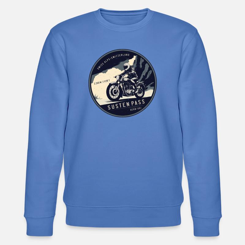 Susten Pass, Schweizer Alpen , Schweiz - Stanley/Stella Unisex Bio-Sweatshirt CHANGER  - Blau