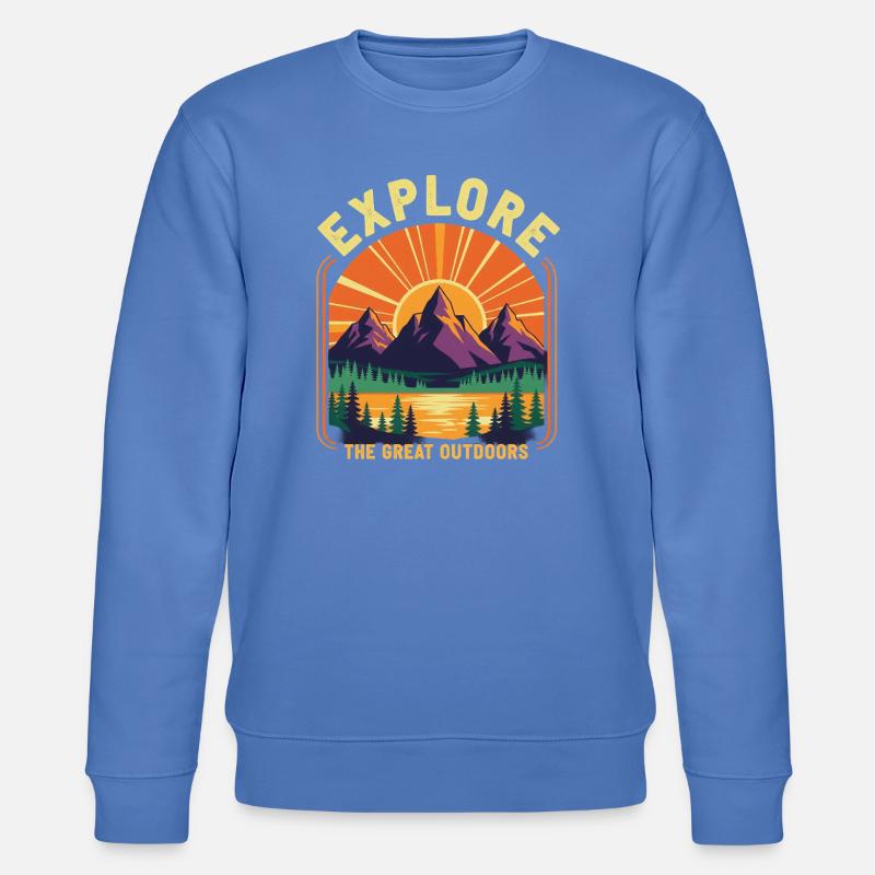 Explore the great outdoors - Stanley/Stella Unisex Bio-Sweatshirt CHANGER  - Blau