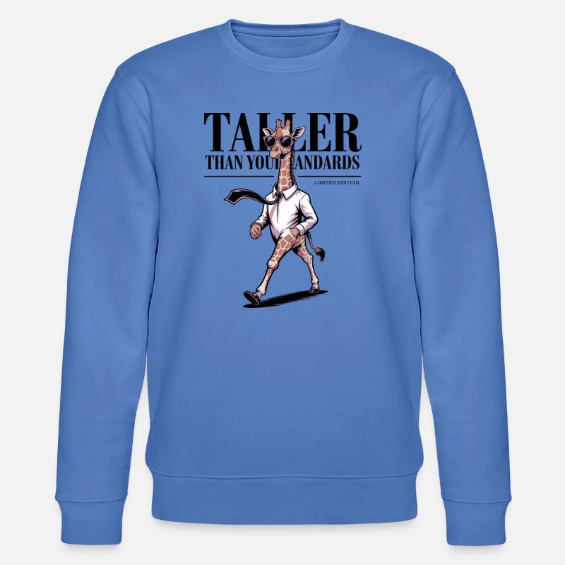Höher als du erst, Giraffe - Stanley/Stella Unisex Bio-Sweatshirt CHANGER  - Blau