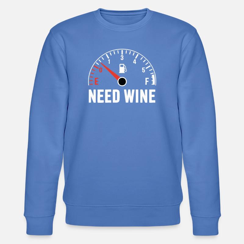 Tank empty – need wine now! - Stanley/Stella CHANGER Unisex Organic Sweatshirt - bright blue