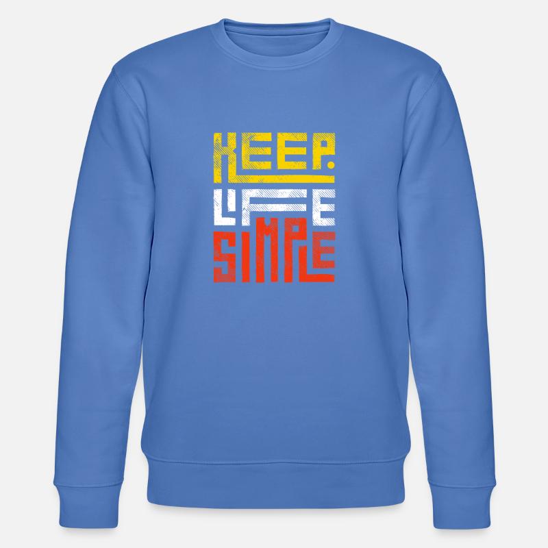 Positive Botschaft: Halte es einfach - Stanley/Stella Unisex Bio-Sweatshirt CHANGER  - Blau