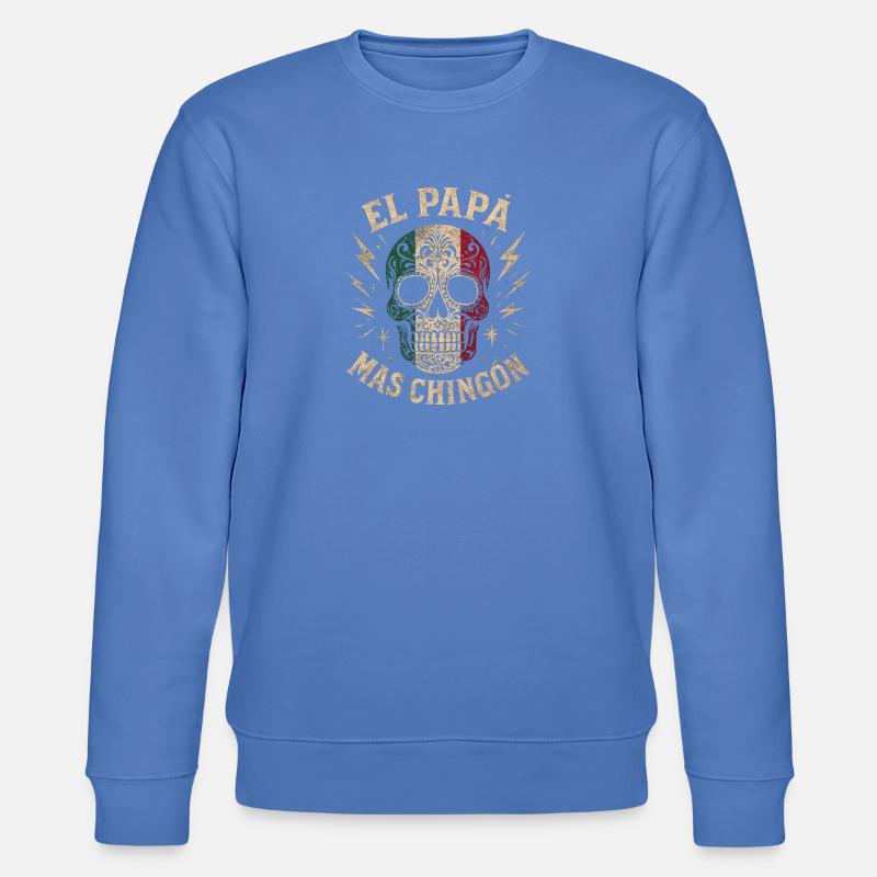 El Papa Mas Chingon - Stanley/Stella Unisex Bio-Sweatshirt CHANGER  - Blau