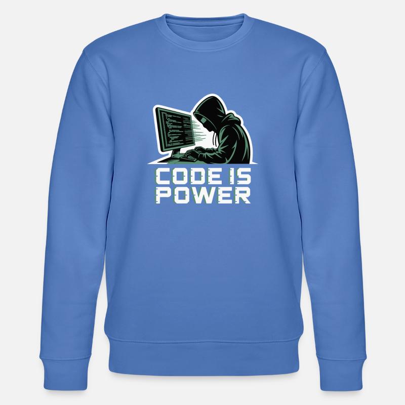 Cyber Hacker Code Infinity Design - Sweat bio CHANGER Stanley/Stella Unisexe - bleu