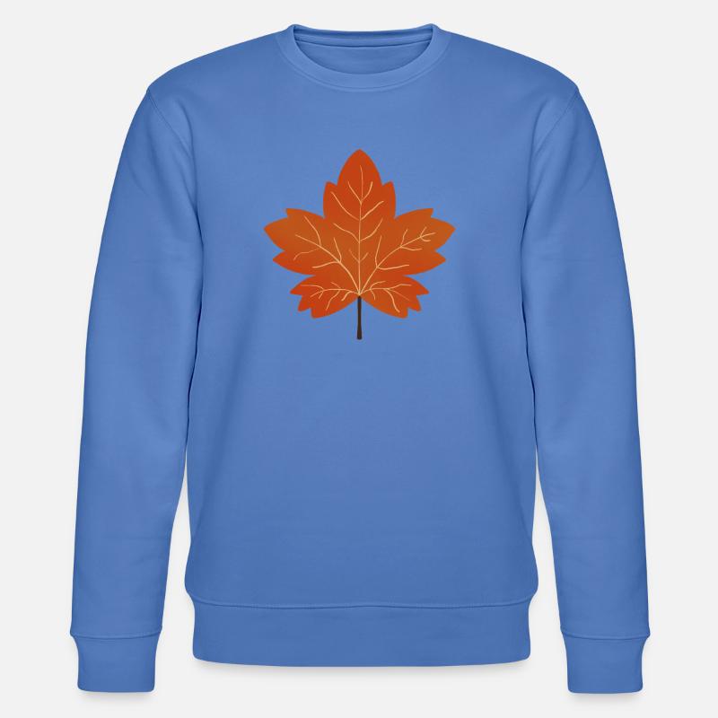 Illustration de feuille d’érable d’automne - Sweat bio CHANGER Stanley/Stella Unisexe - bleu