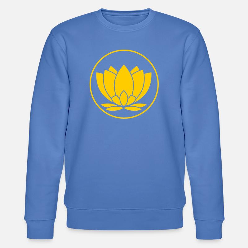 Illustration de fleur de lotus jaune - Sweat bio CHANGER Stanley/Stella Unisexe - bleu
