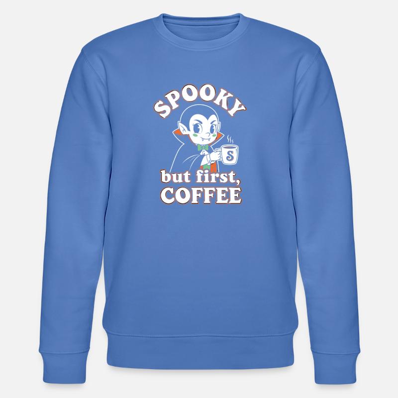Spooky Kaffee Charm - Stanley/Stella Unisex Bio-Sweatshirt CHANGER  - Blau