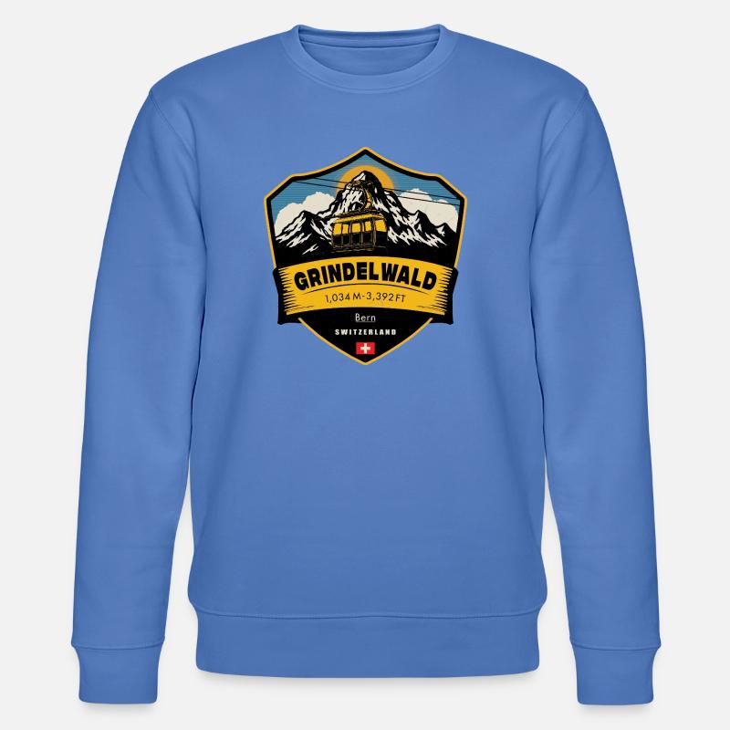 Grindelwald , Schweizer Alpen , Schweiz - Stanley/Stella Unisex Bio-Sweatshirt CHANGER  - Blau