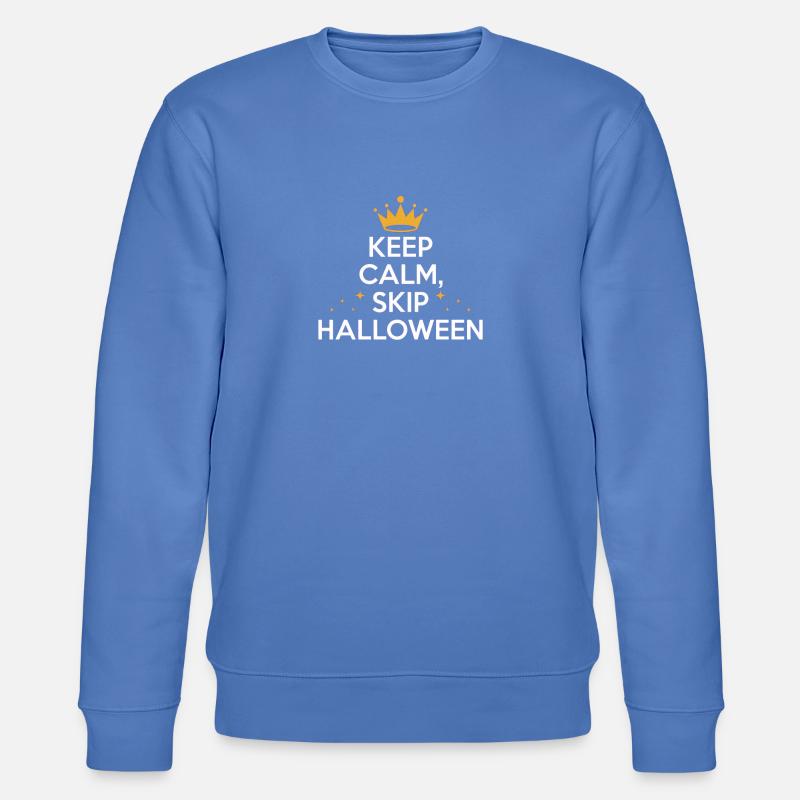 KEEP CALM & SKIP HALLOWEEN - Sweat bio CHANGER Stanley/Stella Unisexe - bleu