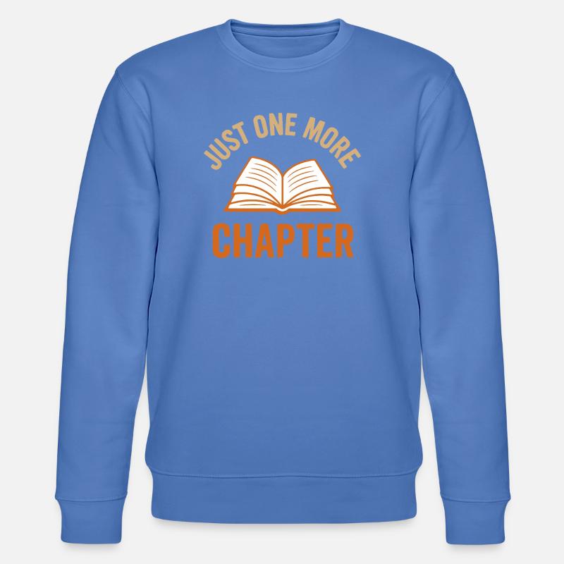 Buch-Illustration mit inspirierender Botschaft - Stanley/Stella Unisex Bio-Sweatshirt CHANGER  - Blau