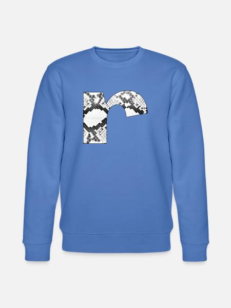 Schlangenmuster Buchstabe r - Stanley/Stella Unisex Bio-Sweatshirt CHANGER - Blau