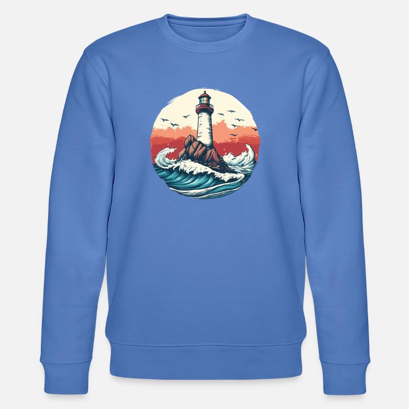 Leuchtturm auf rauer See - Stanley/Stella Unisex Bio-Sweatshirt CHANGER  - Blau