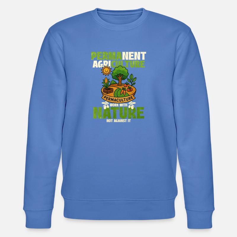 Conception de la nature en permaculture - Sweat bio CHANGER Stanley/Stella Unisexe - bleu