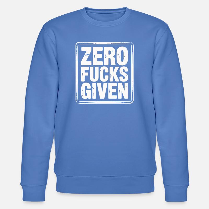 Minimalistisches, mutiges Protest-Zitat-Design - Stanley/Stella Unisex Bio-Sweatshirt CHANGER  - Blau