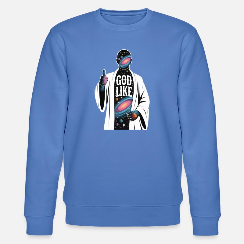 God Like Galaxy Design - Stanley/Stella Unisex Bio-Sweatshirt CHANGER  - Blau