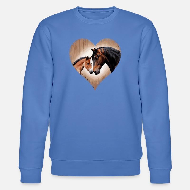 Pferde Herz - Stanley/Stella Unisex Bio-Sweatshirt CHANGER  - Blau
