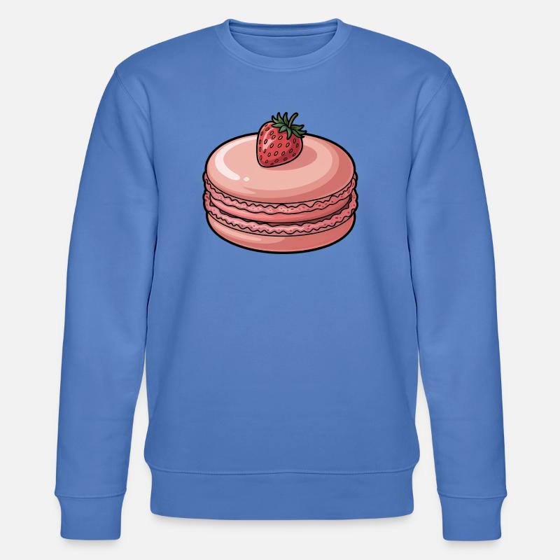 Erdbeer-Macaron-Dessert - Stanley/Stella Unisex Bio-Sweatshirt CHANGER  - Blau