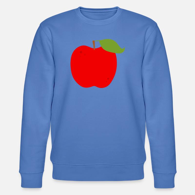 Lebendiger roter Apfel Illustration - Stanley/Stella Unisex Bio-Sweatshirt CHANGER  - Blau