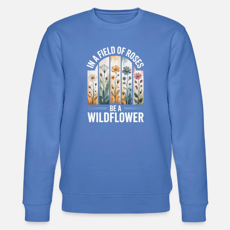 Fleurs sauvages dans le champ - Sweat bio CHANGER Stanley/Stella Unisexe - bleu