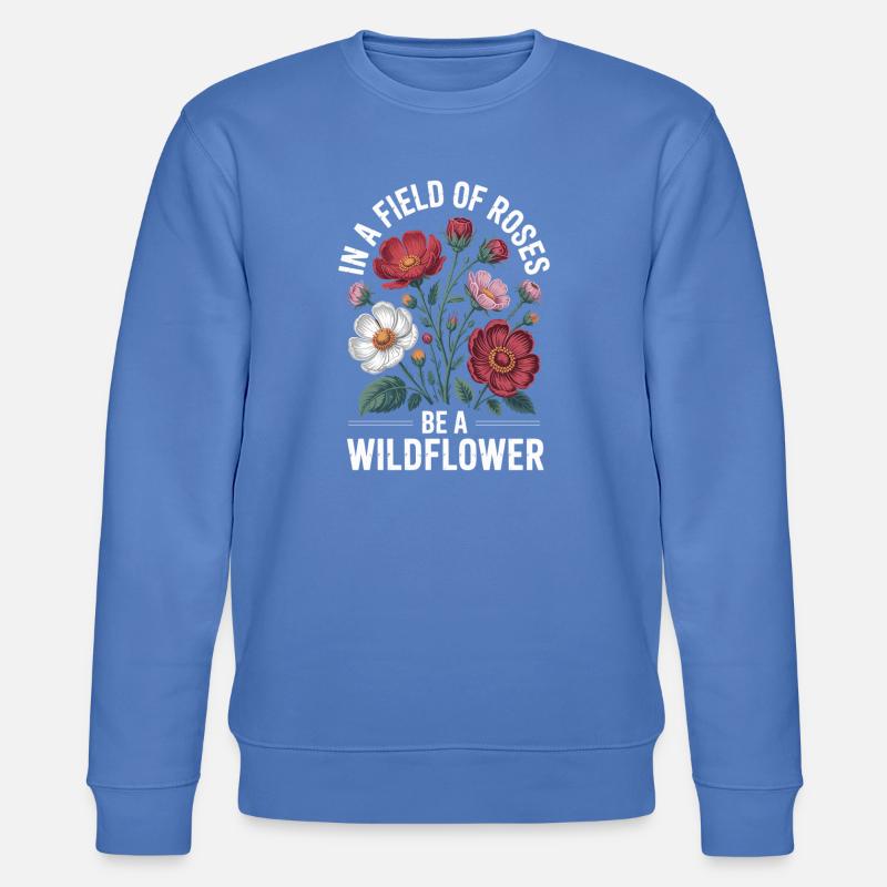 Conception de fleurs sauvages - Sweat bio CHANGER Stanley/Stella Unisexe - bleu