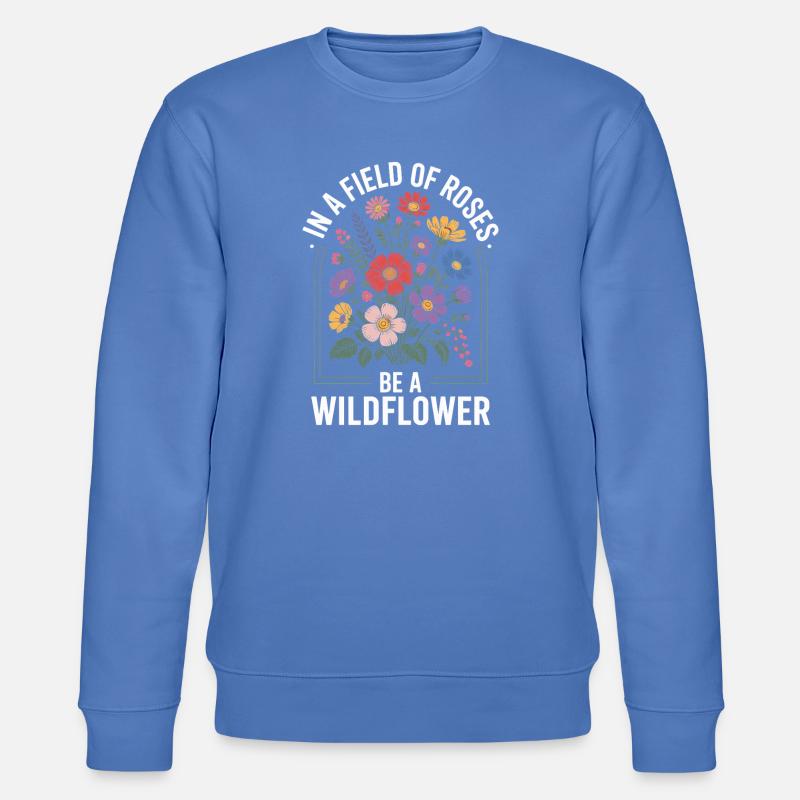 Blumenwiese mit Wildblumen - Stanley/Stella Unisex Bio-Sweatshirt CHANGER - Blau