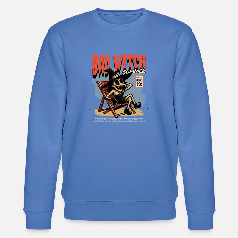 Crâne Sorcière dans Vampire d’été - Sweat bio CHANGER Stanley/Stella Unisexe - bleu