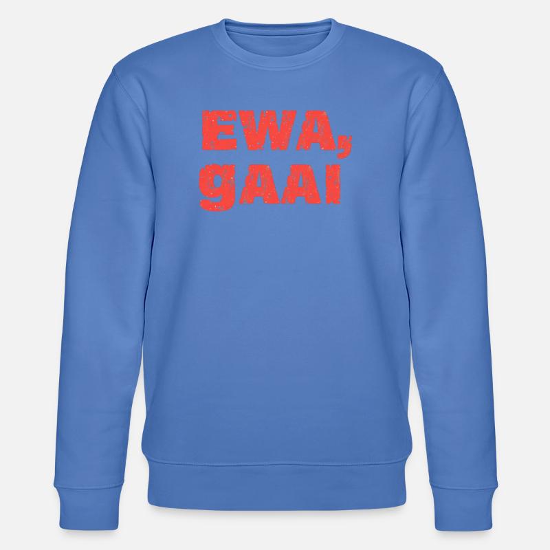 Ewa, Eichelhäher. Antwerpener Sprichwörter - Stanley/Stella Unisex Bio-Sweatshirt CHANGER  - Blau