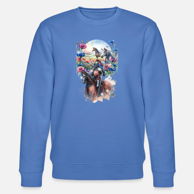 Ritter Märchen Pferd Kinder Mittelalter - Stanley/Stella Unisex Bio-Sweatshirt CHANGER - Blau