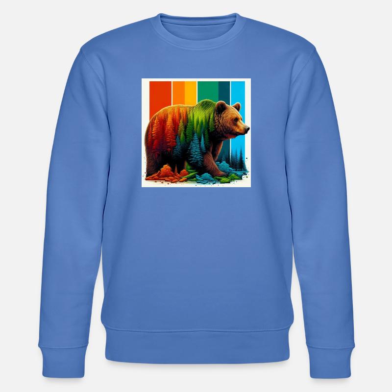 Bär - Stanley/Stella Unisex Bio-Sweatshirt CHANGER  - Blau