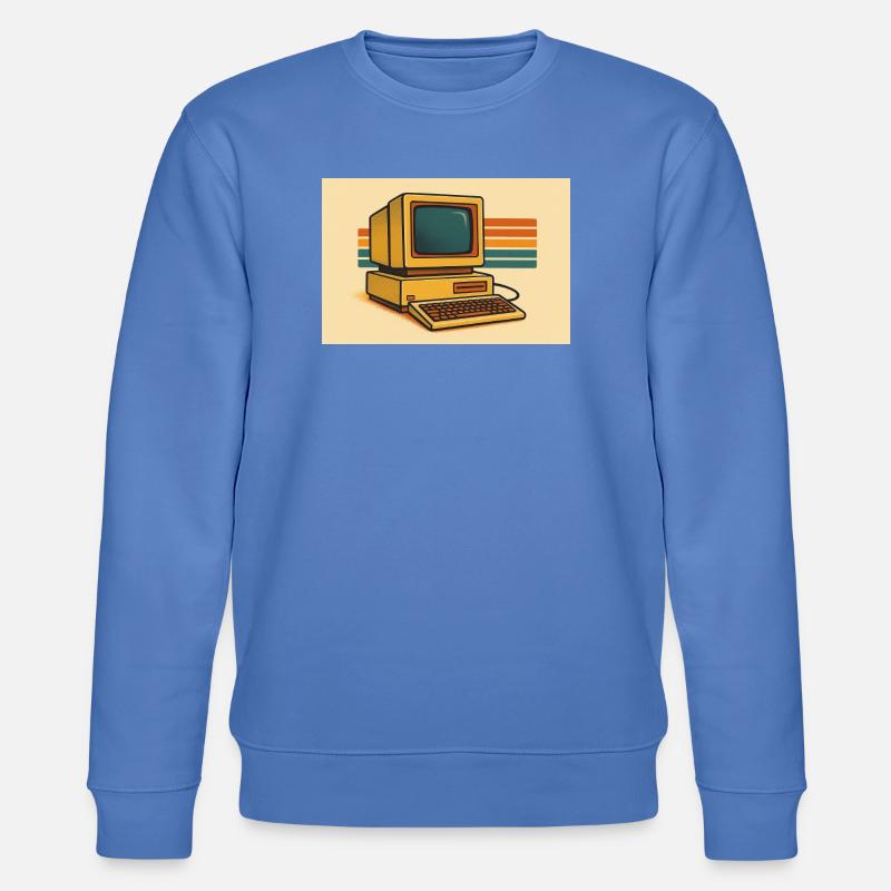 Retro Computer 80er - Stanley/Stella Unisex Bio-Sweatshirt CHANGER  - Blau