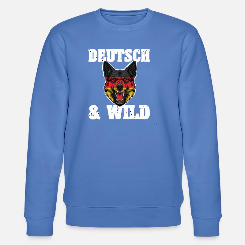 Wilder Schäferhund - Stanley/Stella Unisex Bio-Sweatshirt CHANGER  - Blau