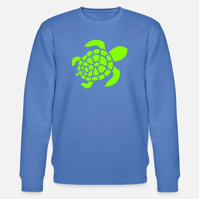 Turtle Logo Turtle Shell Pattern Icon - Stanley/Stella CHANGER Unisex Organic Sweatshirt - bright blue