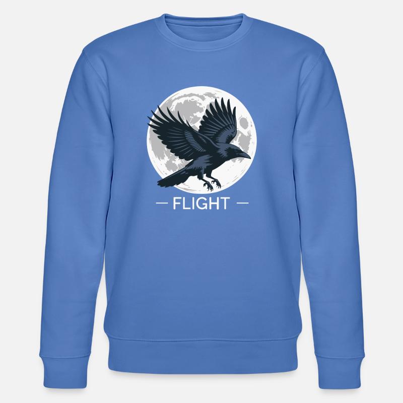 Rabenflug im Mondschein - Stanley/Stella Unisex Bio-Sweatshirt CHANGER - Blau