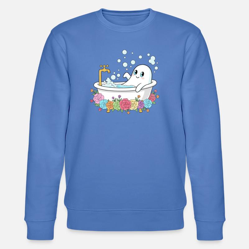 Lustiger Geist im Blütenbad - Stanley/Stella Unisex Bio-Sweatshirt CHANGER - Blau