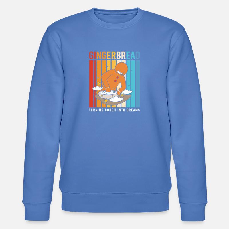 Lebkuchen Weihnachten Lebkuchenmann Gingerbread - Stanley/Stella Unisex Bio-Sweatshirt CHANGER  - Blau