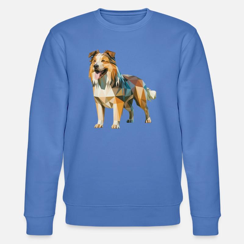 Australian Shepherd - Cooles Low Poly Logo - Stanley/Stella Unisex Bio-Sweatshirt CHANGER  - Blau