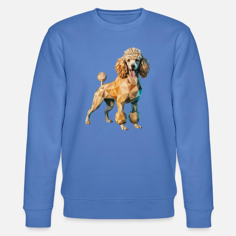 Caniche - Logo Low Poly cool - Sweat bio CHANGER Stanley/Stella Unisexe - bleu