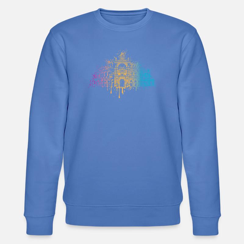 Bunte Semperoper Dresden Kunst - Stanley/Stella Unisex Bio-Sweatshirt CHANGER  - Blau