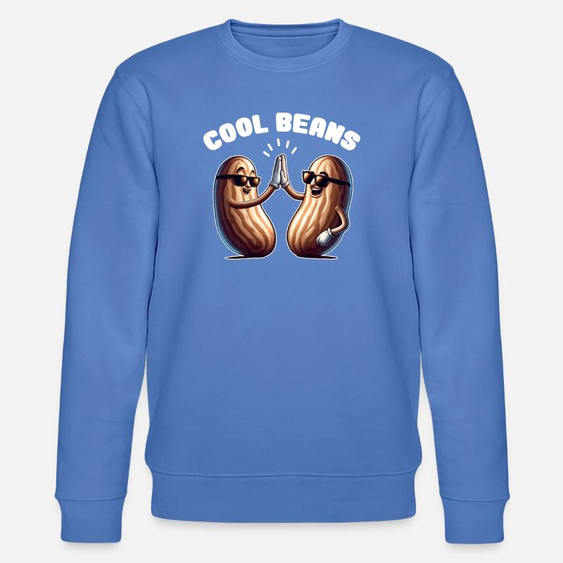 Haricots branchés high five - Sweat bio CHANGER Stanley/Stella Unisexe - bleu