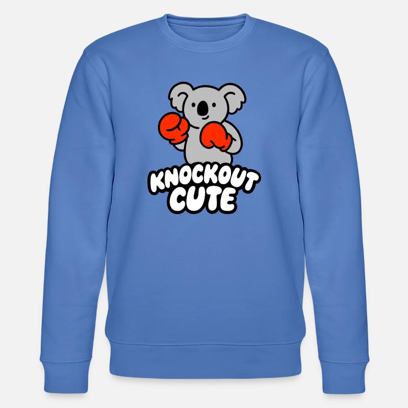 Knockout Cute Koala mit Boxhandschuhen - Stanley/Stella Unisex Bio-Sweatshirt CHANGER  - Blau