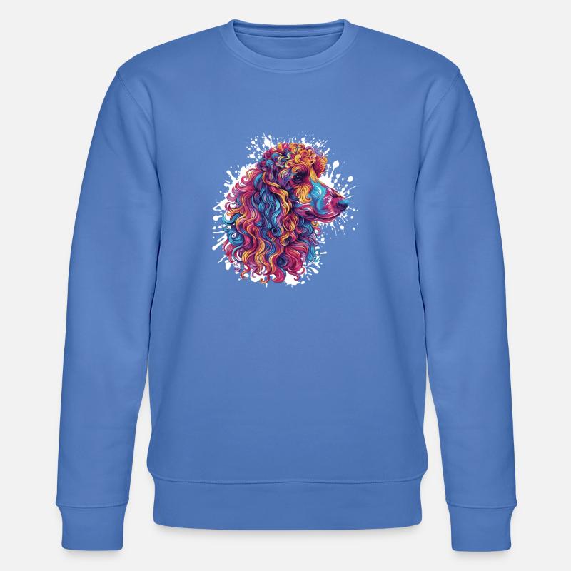 Farbiger Pudel Kopf Kunstwerk - Stanley/Stella Unisex Bio-Sweatshirt CHANGER  - Blau