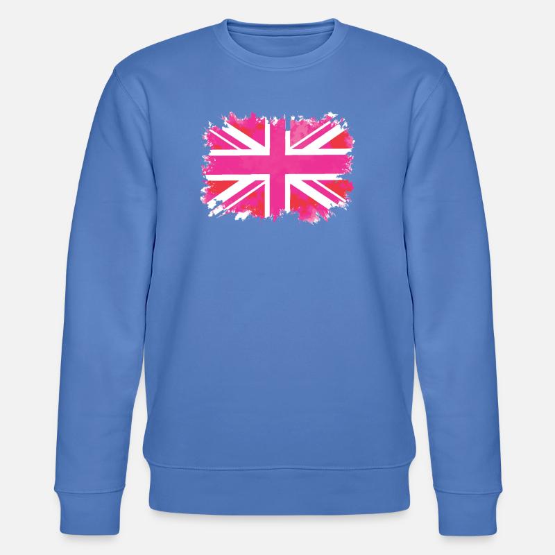 Pink Union Jack - Stanley/Stella Unisex Bio-Sweatshirt CHANGER - Blau
