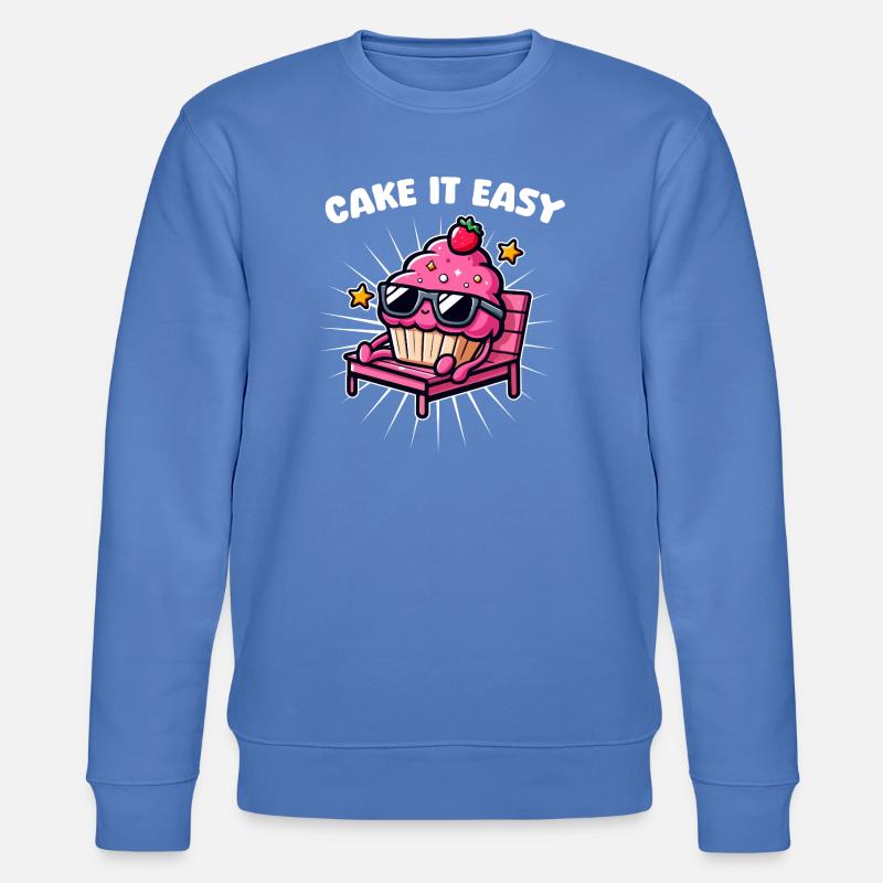 Cupcake Chill Cake Es ist einfach - Stanley/Stella Unisex Bio-Sweatshirt CHANGER - Blau