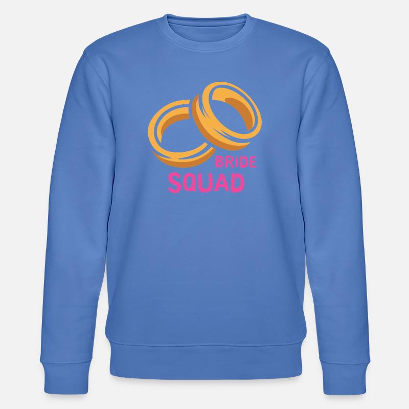 Bride Squad Ringe Junggesellinnenabschied - Stanley/Stella Unisex Bio-Sweatshirt CHANGER  - Blau