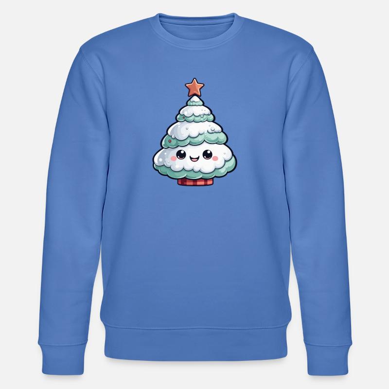 Pastellfarbener schneebedeckter Baum Stern - Stanley/Stella Unisex Bio-Sweatshirt CHANGER - Blau